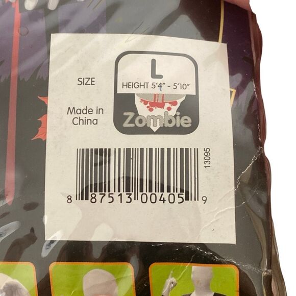 Halloween Zombie Athlete Jock Morphsuit Costume Discontinued Design NOS Adult L - Picture 4 of 6